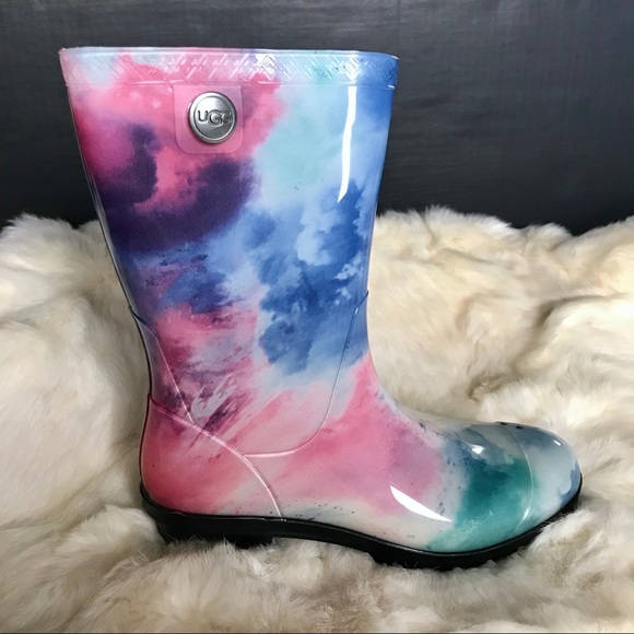NEW Ugg Watercolor Rain Boots Size 7 Women’s - Picture 2 of 7
